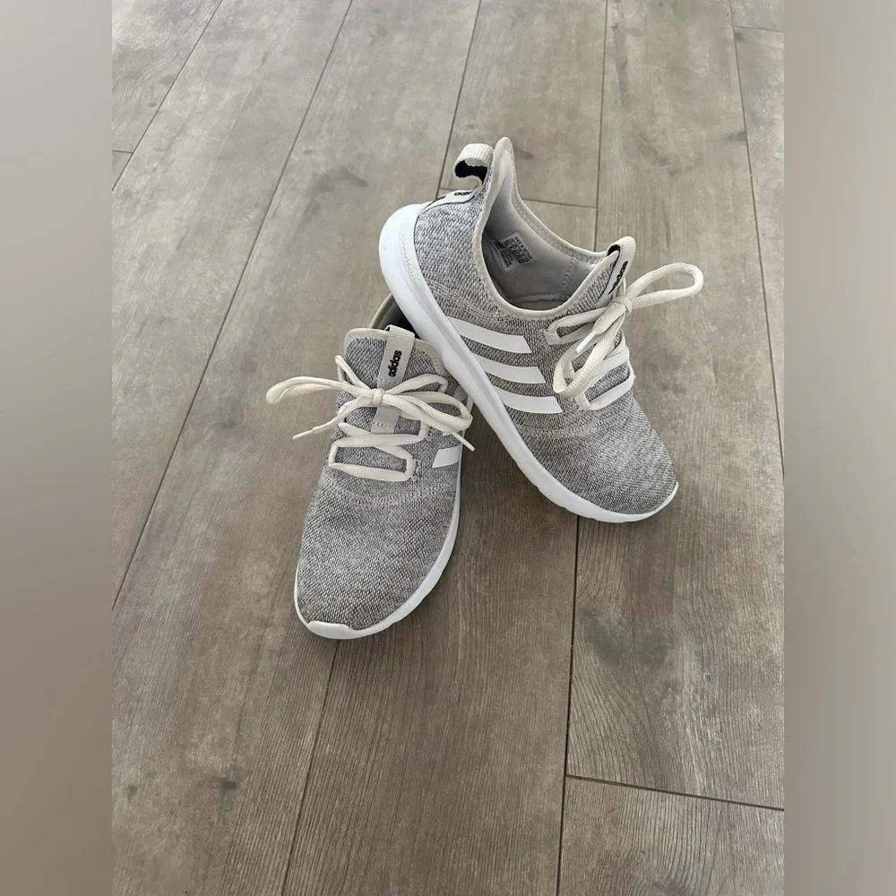 Adidas Womens Cloudfoam Pure 2.0 H04756 Gray Running Shoes Sneakers Size 9.5